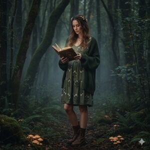 Old Navy‎ Tiered Mini Dress Petite L Olive Green Floral Boho Dark Cottagecore